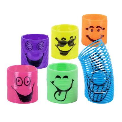 Legetøjsfjedre til børn x6 Smile - Fødselsdagsgaver til gæster