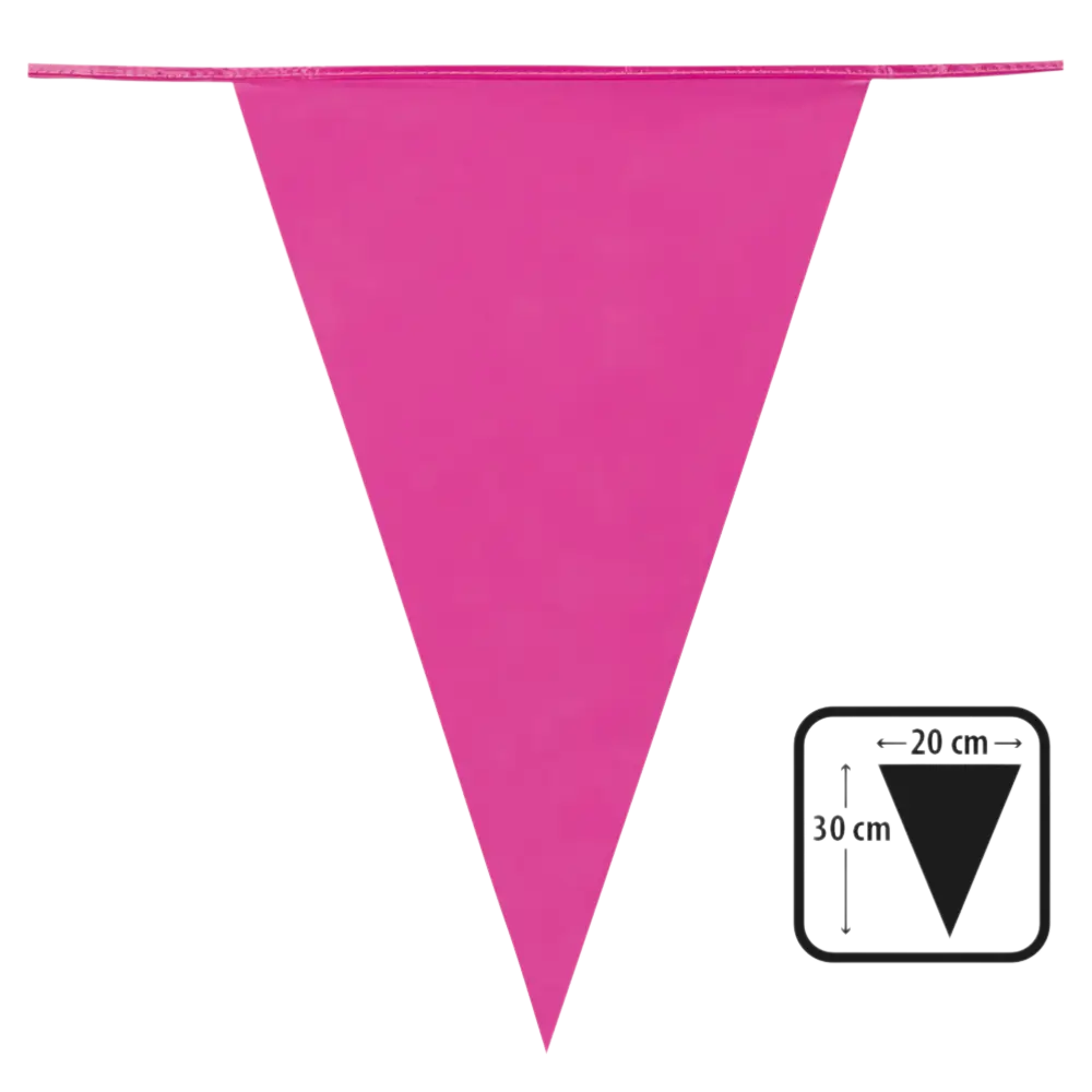 Lyserød vimpelguirlande - Décoration Birthday Girl Baby Shower