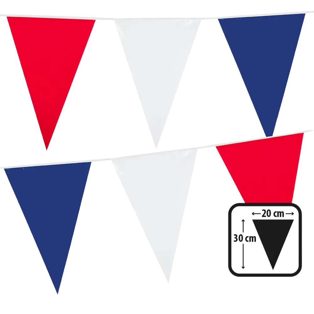 Trikolore-vimpelkrans - Fête Nationale France Dekoration