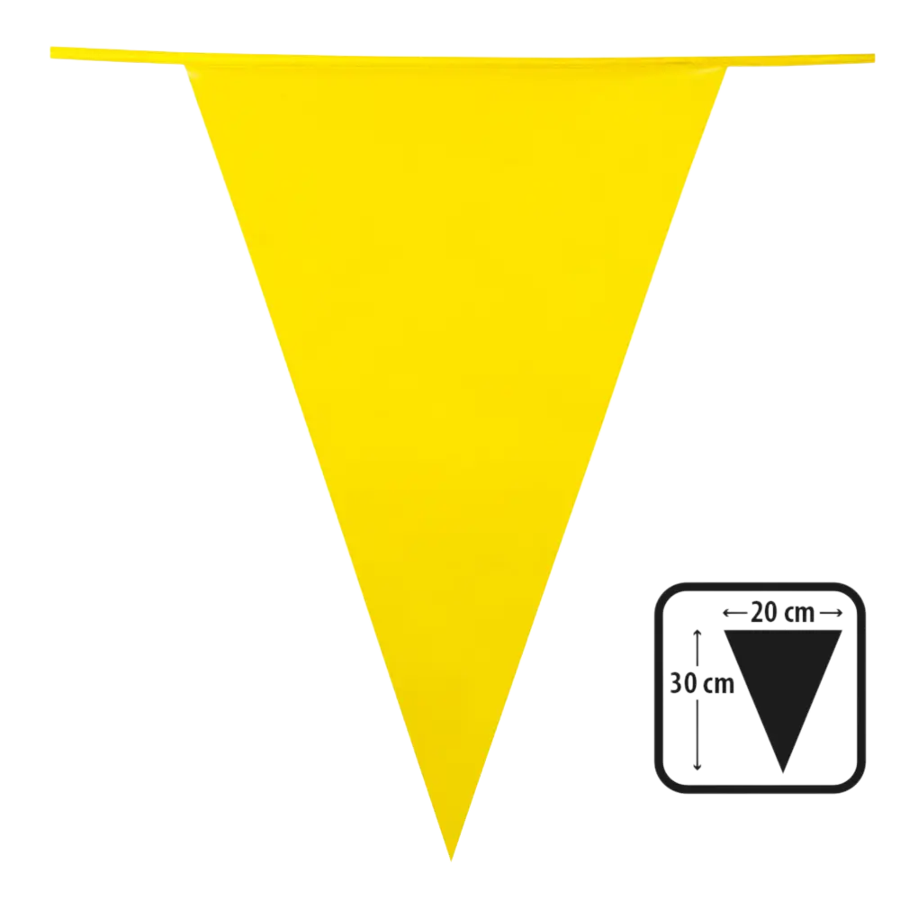 Gul vimpelguirlande - Dekoration til børnefødselsdag Guinguette
