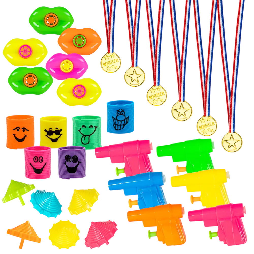 Pose med 30 stk. fødselsdagslegetøj - gaver til børnefødselsdagsgæster