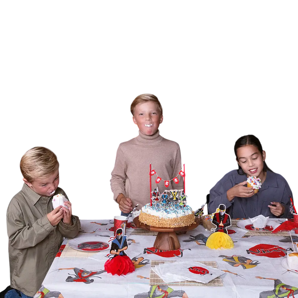 Ninja-ballon i aluminium - dekoration til drengefødselsdag med ninja-tema