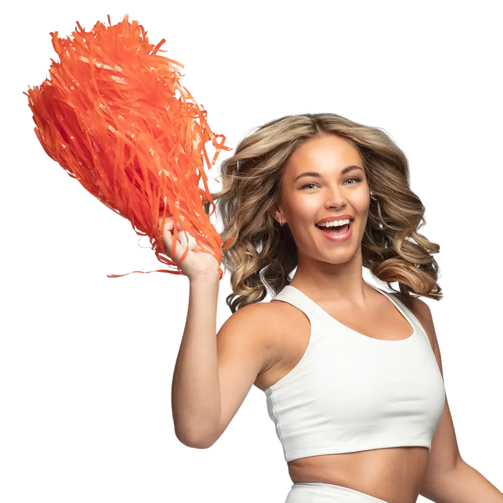 Pom Pom Orange - Cheerleader Animationstilbehør
