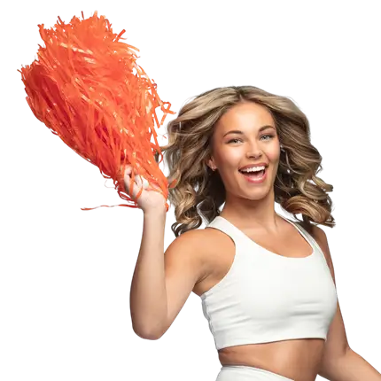 Pom Pom Orange - Cheerleader Animationstilbehør