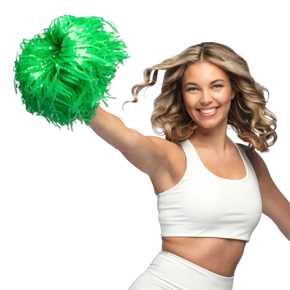 Pom Pom Vert - Cheerleader-tilbehør EVJF