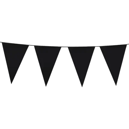 Sort flagguirlande – Dekoration til en elegant fest
