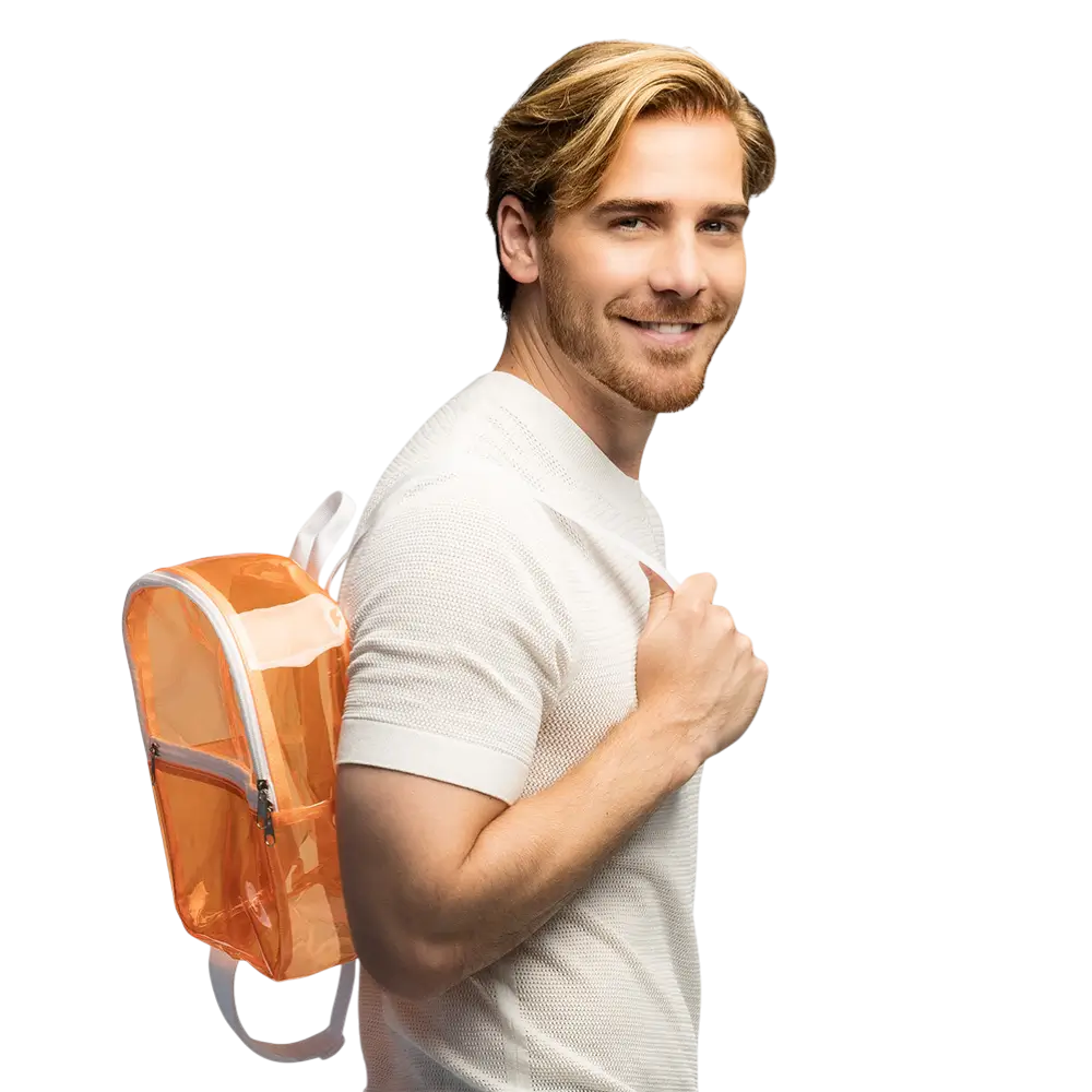 Fluo orange rygsæk - Fluo aften festival tilbehør