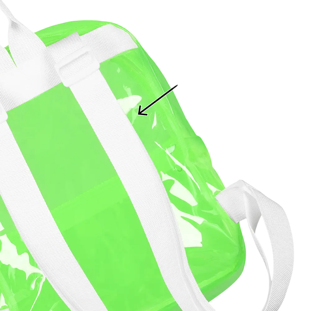 Rygsæk Fluo Green - Accessoire Festivals Soirée Fluo