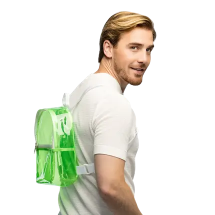 Rygsæk Fluo Green - Accessoire Festivals Soirée Fluo