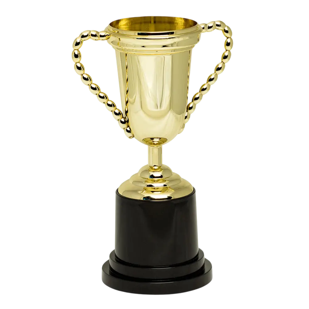 Deluxe Gold Victory Cup Trophy - børnefødselsdagspris til sportskonkurrence
