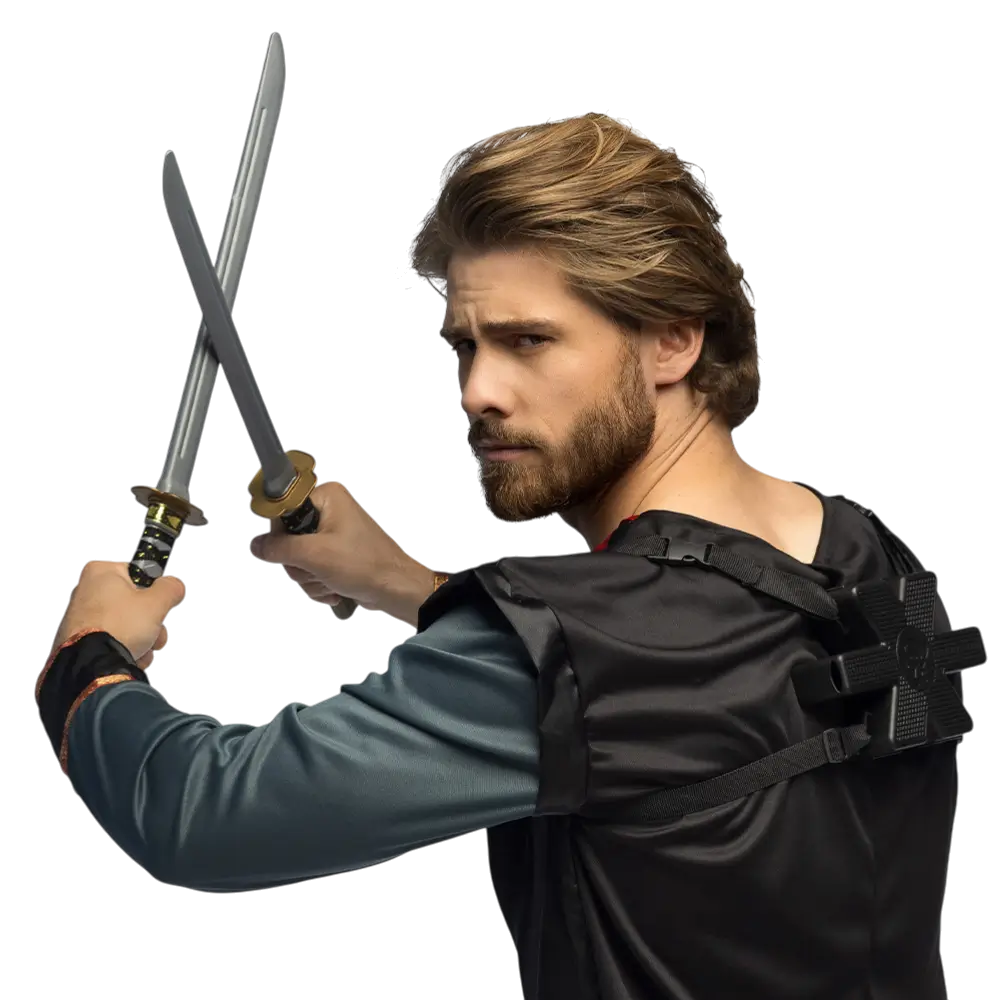 2 Ninja-sværd-sæt - drenge-ninja-forklædningskamplegetøj