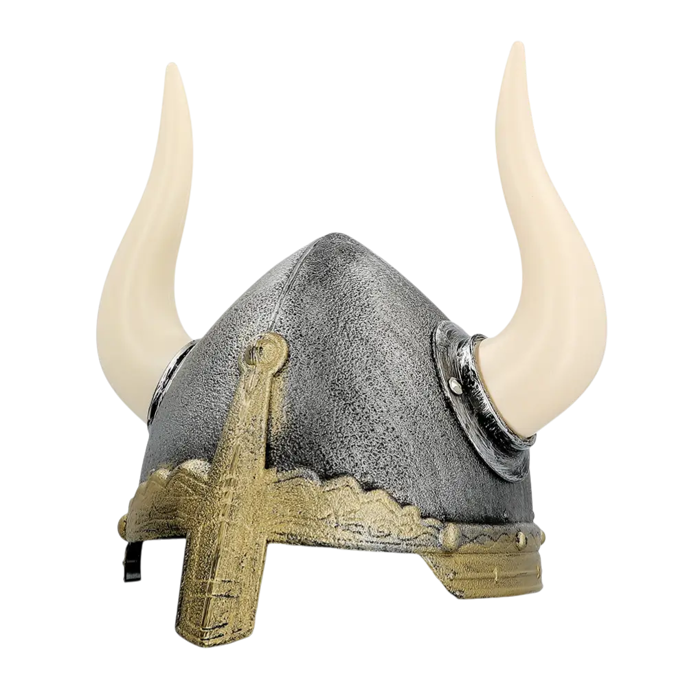 Vikingehjelm til børn - tilbehør til udklædning som nordisk kriger