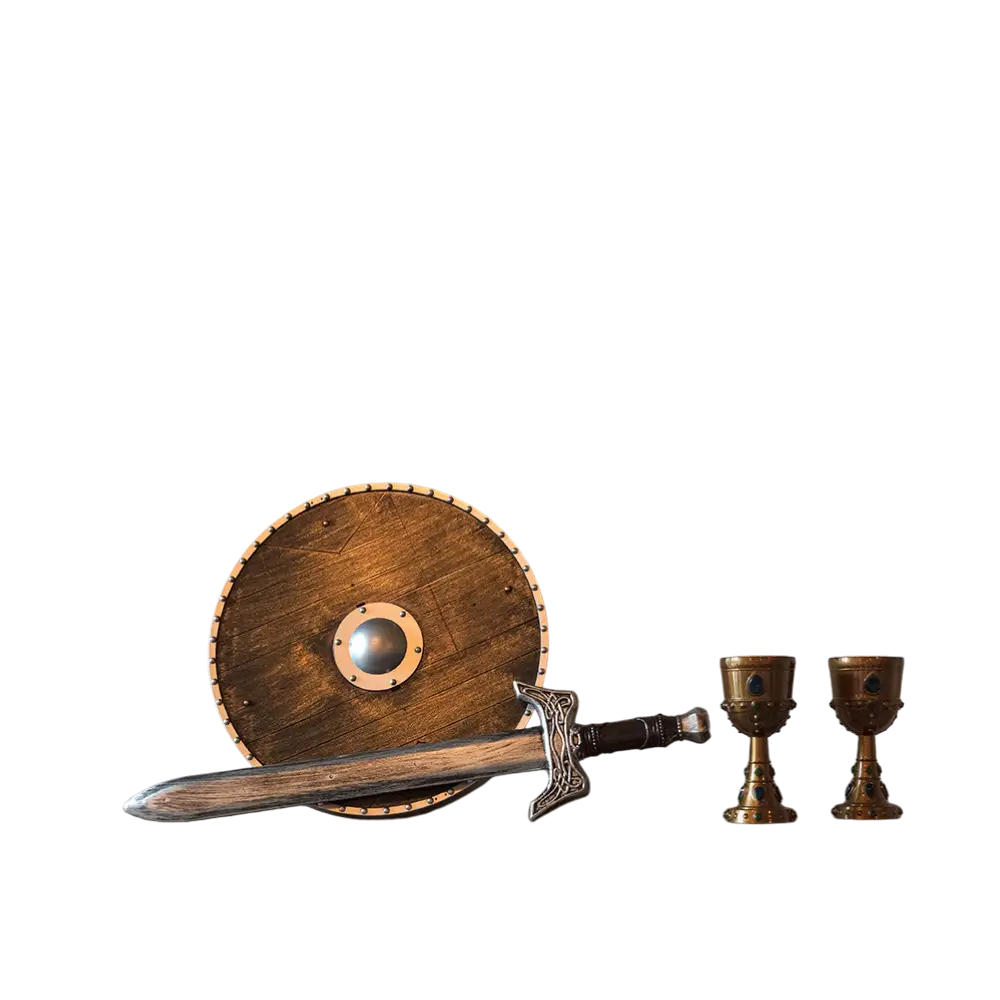 Ridderskjold til børn - tilbehør til middelalderlig kampforklædning