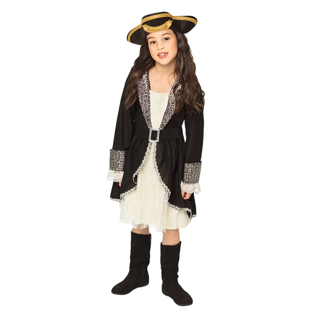 Piratforklædning til pige 4-6 år - Karnevalseventyrer-kostume til børn