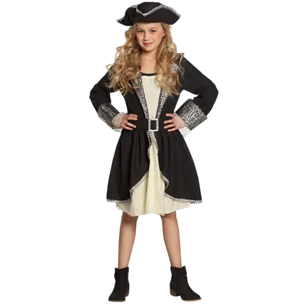 Piratforklædning til pige 4-6 år - Karnevalseventyrer-kostume til børn