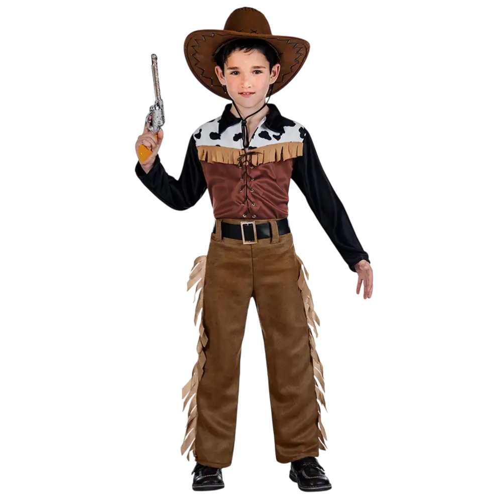 Cowboy-udklædning til 7-9-årige - Far West Western-kostume til drenge