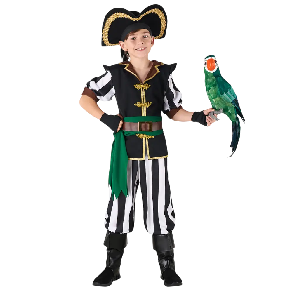 Piratforklædning til dreng 7-9 år - karnevalskostume til børn