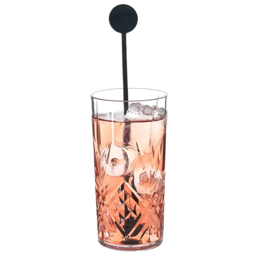 Standard cocktailomrører 22 cm i sort PP - genanvendelig (pakke med 100)