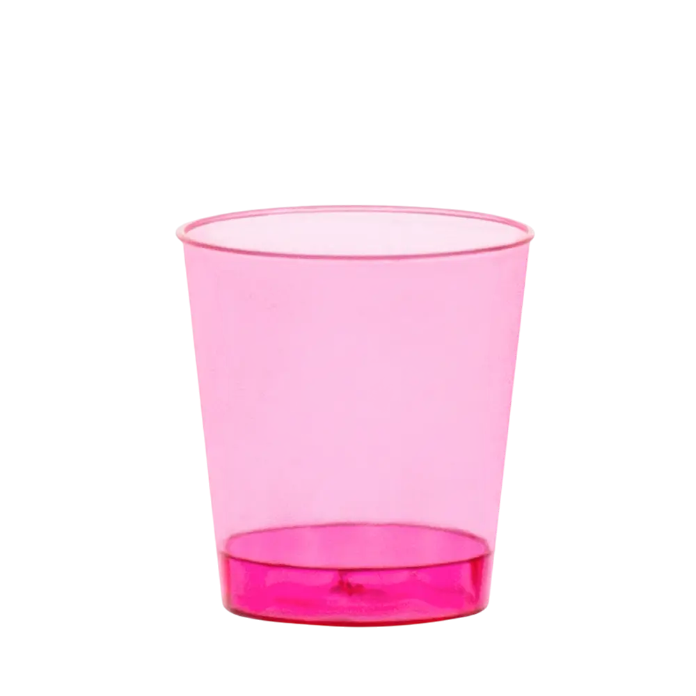 20 genanvendelige UV-fluorescerende shotglas på 50 ml