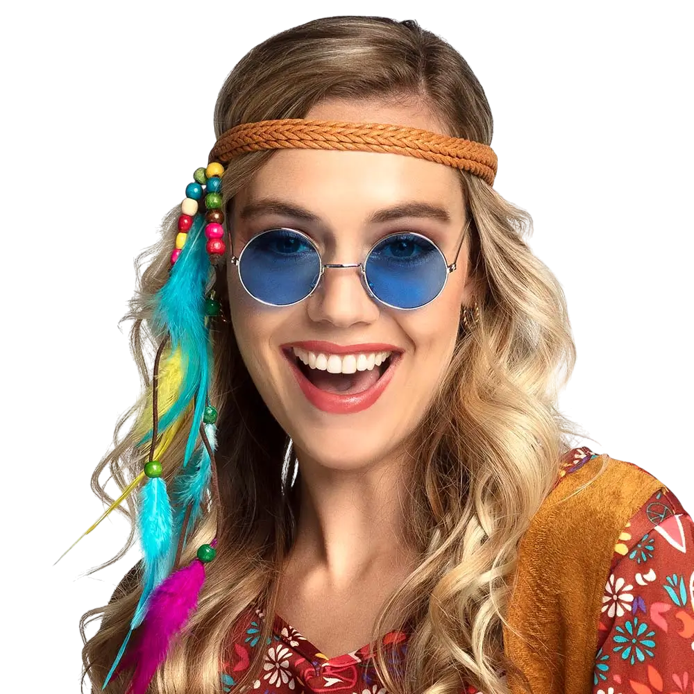 Hippie-festbriller John blå
