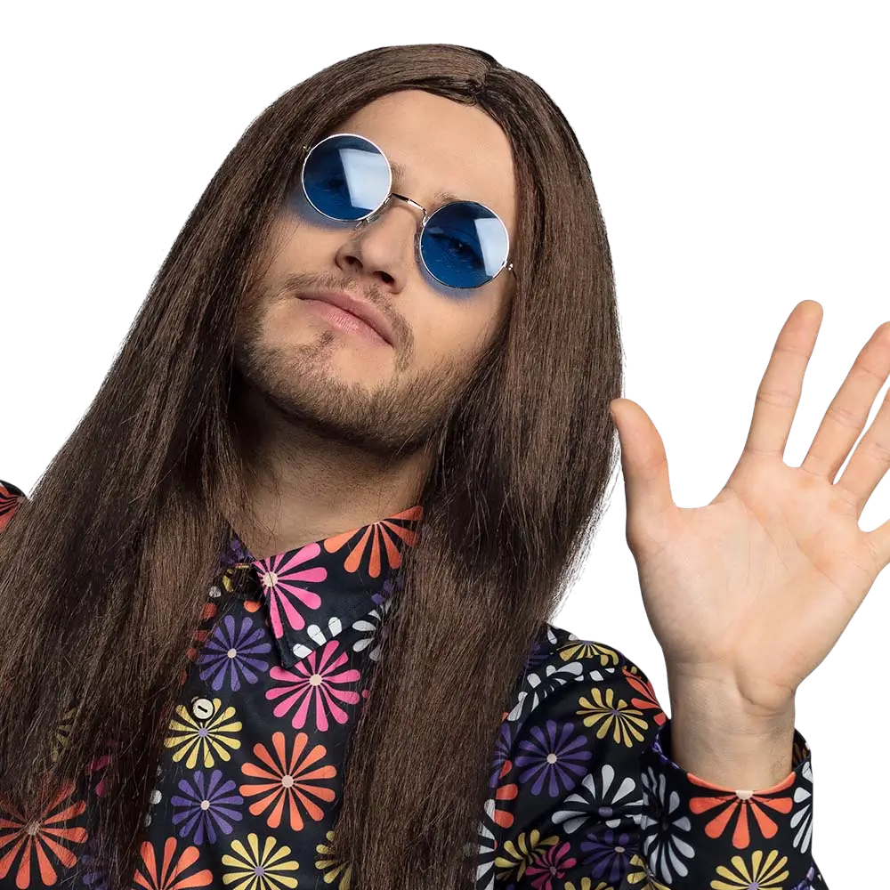 Hippie-festbriller John blå