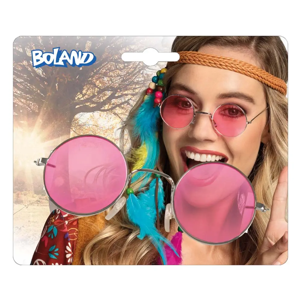Hippie-festbriller John pink