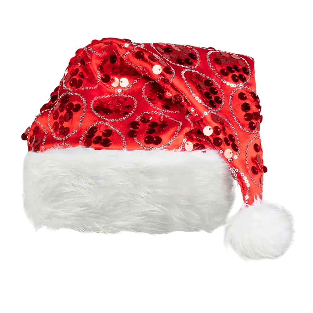 Julehue med røde pailletter