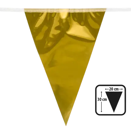 Guldmetallisk vimpelguirlande