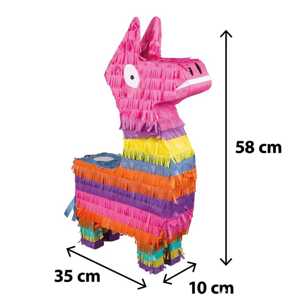 Flerfarvet lama-pinata