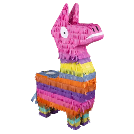 Flerfarvet lama-pinata