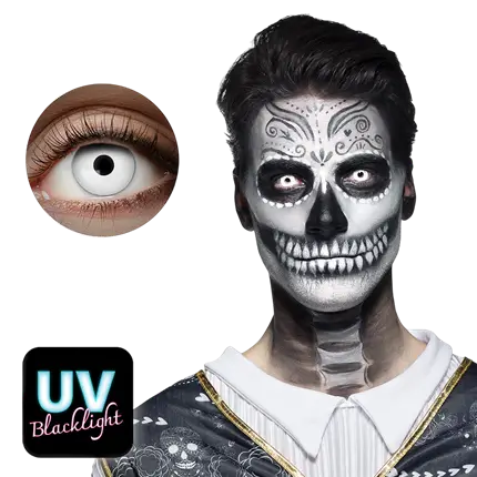Hvide linser med UV-blitz