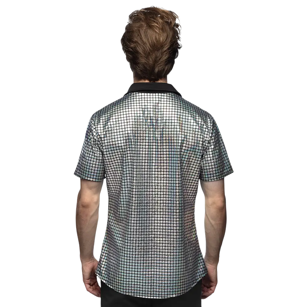 Silver Disco Diamond skjorte - XL