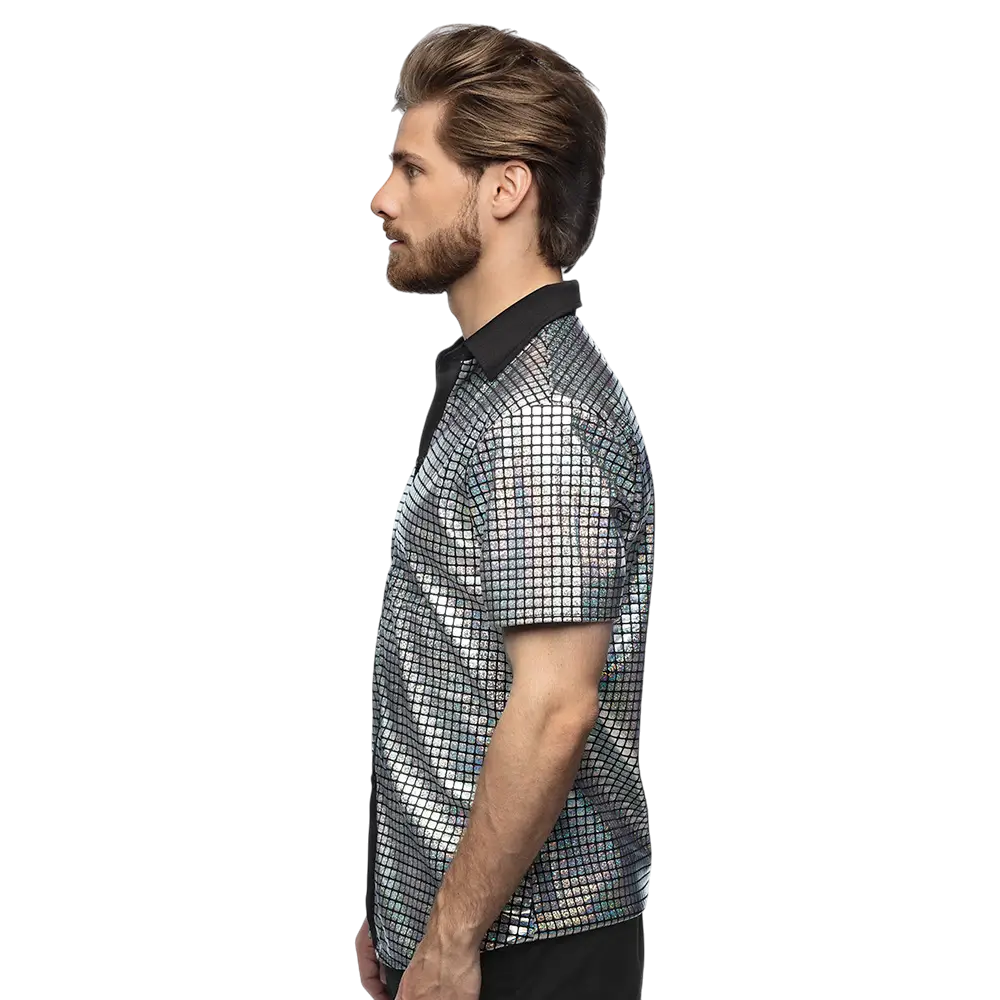 Silver Disco Diamond skjorte - L