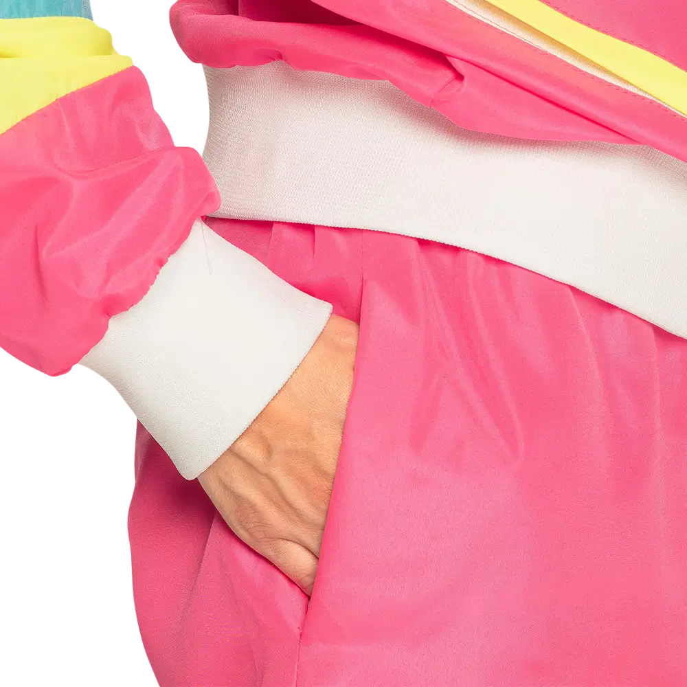Retro neonpink træningsdragt til kvinder - M