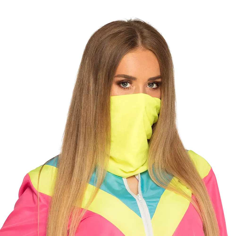Retro neonpink træningsdragt til kvinder - XL