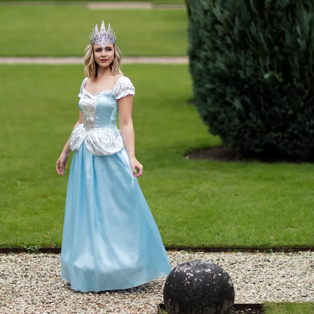 Lyseblå prinsessekjole til kvinder - 36/38