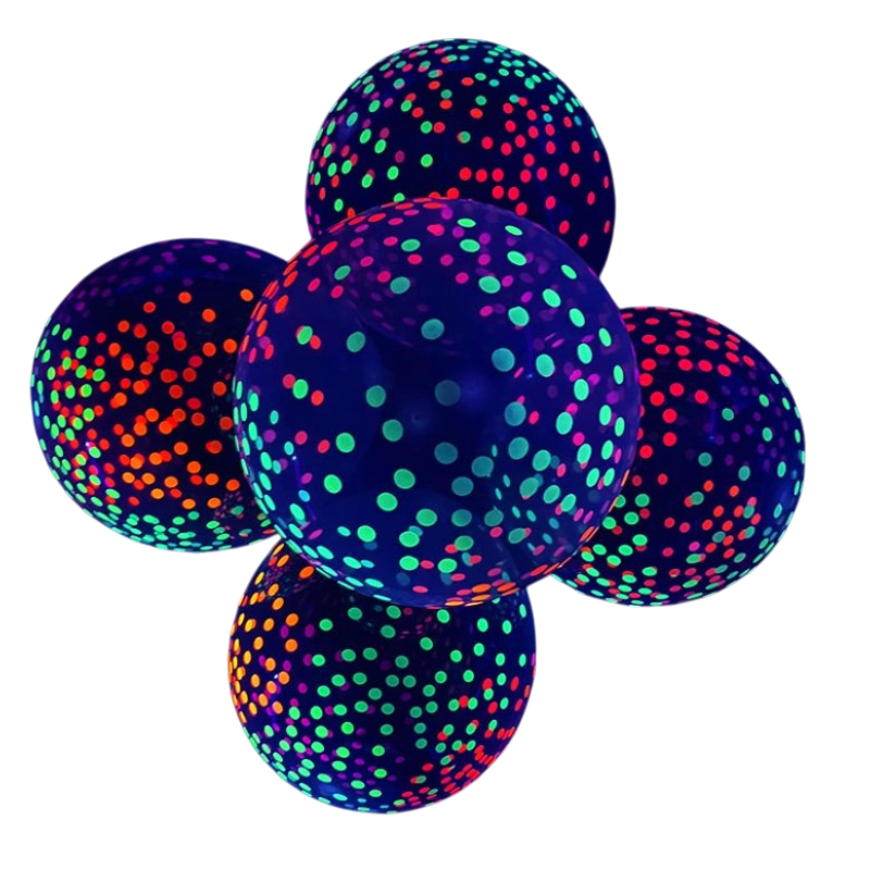 10 latexballoner 30 cm Fluo neon UV Neon-farver, der reagerer på sort lys
