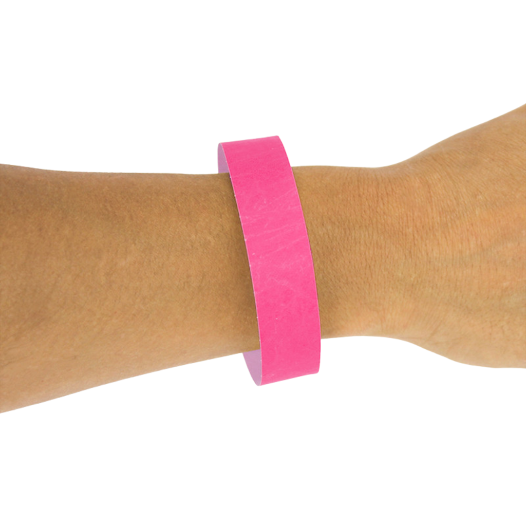 50 PINK papirarmbånd til identifikation - rivefast