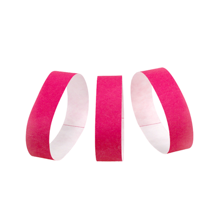 50 PINK papirarmbånd til identifikation - rivefast