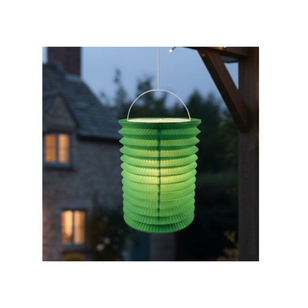 12 grønne papirlygter - 16 cm