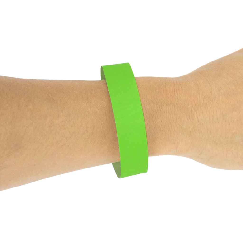 50 GRØNNE papirarmbånd til identifikation - rivefast