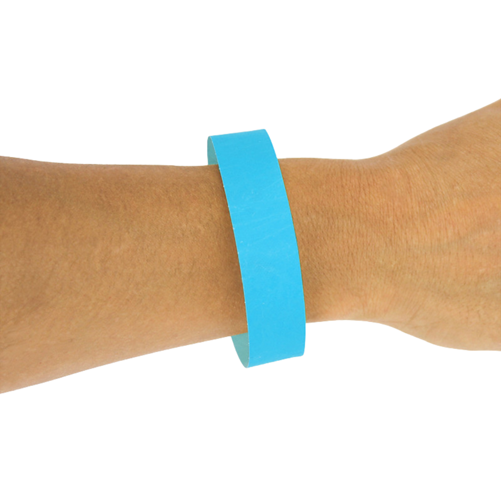 50 BLÅ papirarmbånd til identifikation - rivefast