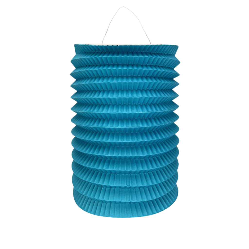 12 blå papirlygter - 16 cm