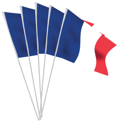 Pakke med 100 små tricolore flag Frankrig