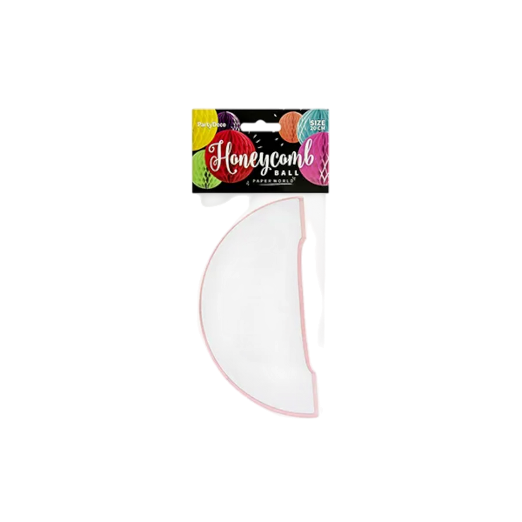 Lyserød honeycomb-kugle - 20 cm