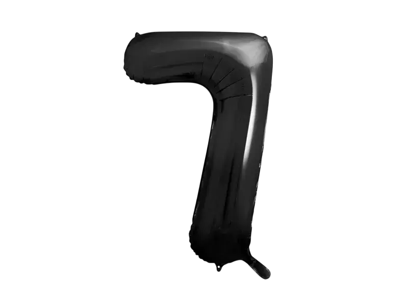 Ball Chiffre ''7'', aluminium, 86 cm, sort
