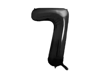 Ball Chiffre ''7'', aluminium, 86 cm, sort
