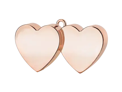 Hjerteballonvægt, rosa guld