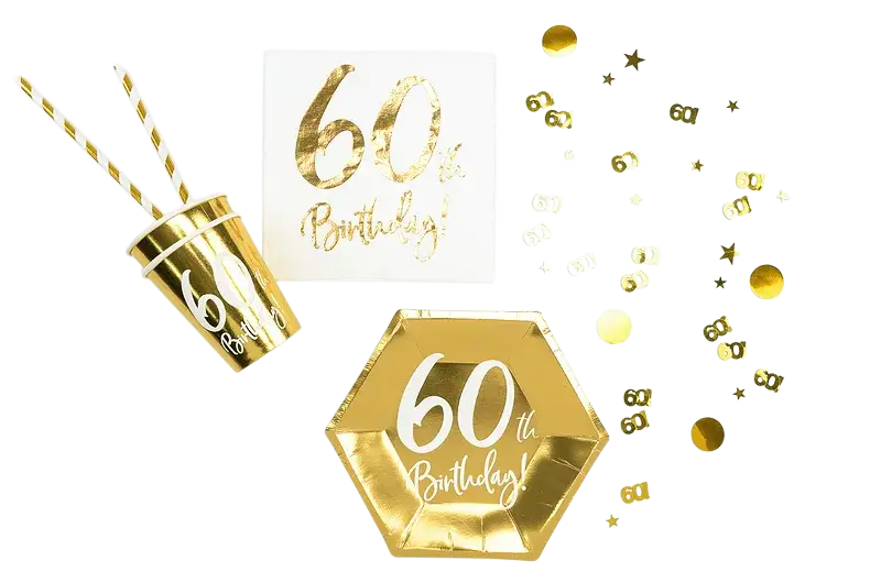 Gylden konfetti 60 år