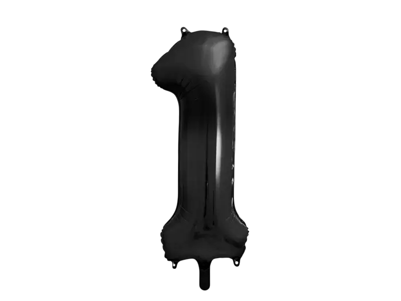 Ball Chiffre ''1'', aluminium, 86 cm, sort